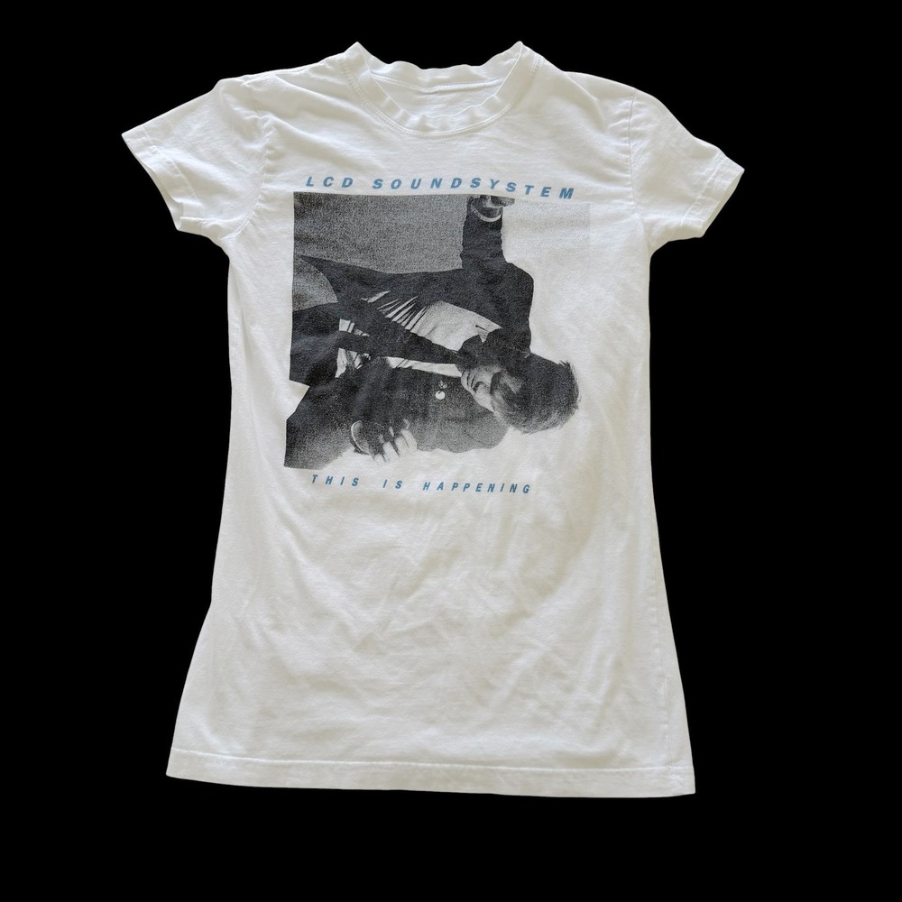LCD Soundsystem This Is Happening 2010 World Tour Tee White Small